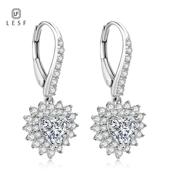 LESF New 1.5 ct Heart Cut 925 Sterling Silver Engagement Dangle Earrings For Women Cubic Zirconia Wedding Earring Jewelry Gifts 
LESF New 1.5 ct Heart Cut 925 Sterling Silver Engagement Dangle Earrings For Women Cubic Zirconia Wedding Earring Jewelry Gifts