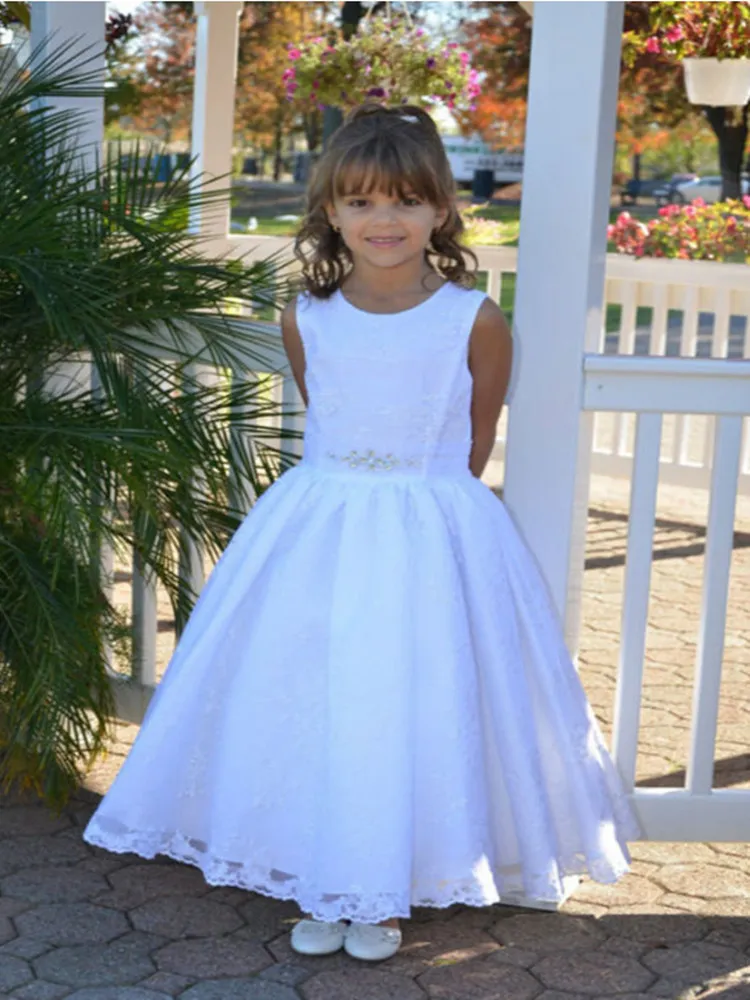 Princess Flower Girl Dresses White Lace Tulle A-Line Sleeveless Girls Pageant Dresses First Communion Kids Get together Dresses
Princess Flower Girl Dresses White Lace Tulle A-Line Sleeveless Girls Pageant Dresses First Communion Kids Get together Dresses