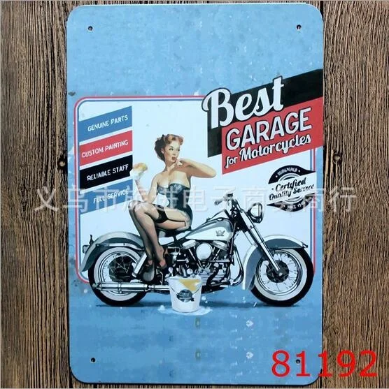 12X 8 Inches Best Garage for Motorcycle Pin-up Girl Retro Vintage Decor Metal Tin Sign
12X 8 Inches Best Garage for Motorcycle Pin-up Girl Retro Vintage Decor Metal Tin Sign