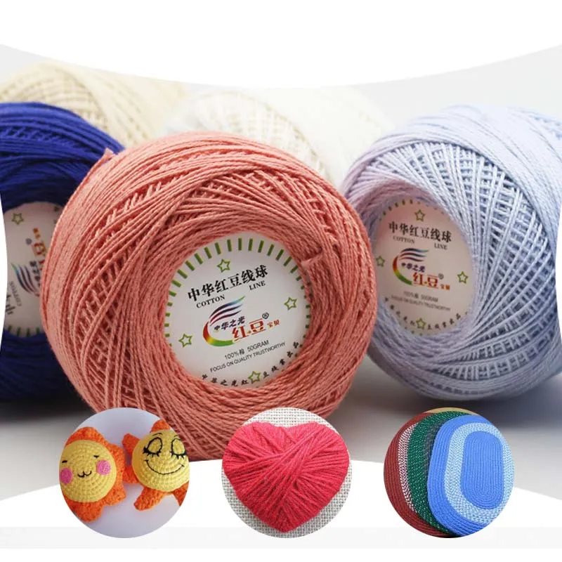 50g Worsted Middle Thin Lace Cotton Thread Crochet Thread Cotton Yarn for Hand Knitting Sewing Thread Width 1.5mm #5
50g Worsted Middle Thin Lace Cotton Thread Crochet Thread Cotton Yarn for Hand Knitting Sewing Thread Width 1.5mm #5