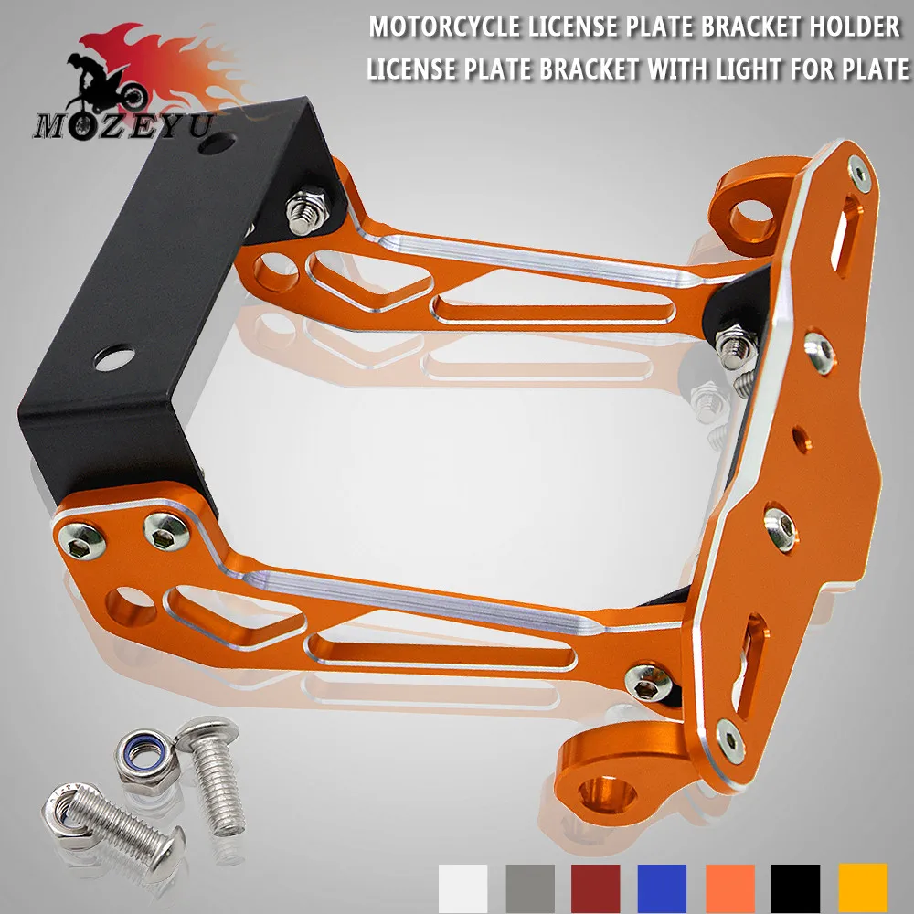 Orange Motorcycle License Plate Frame Holder CNC Bracket with LED White Light for KTM 125 200 250 390 690 790 1290 Duke RC390
Orange Motorcycle License Plate Frame Holder CNC Bracket with LED White Light for KTM 125 200 250 390 690 790 1290 Duke RC390