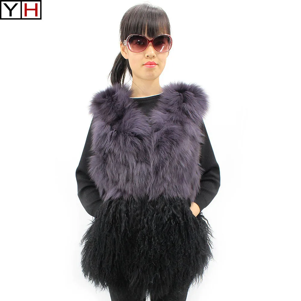 hot sale female fashion fox fur +Mongolia Sheep Fur vest Winter women real fur vest Warm fur vest free shipping
hot sale female fashion fox fur +Mongolia Sheep Fur vest Winter women real fur vest Warm fur vest free shipping