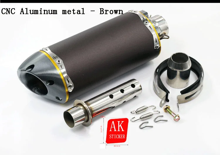 Universal Motorcycle Scooter Aluminum metal Muffler Exhaust CBR125 CBR250 CBR400 CBR600 CBR900 CBR1000 CB CB600 Moto
Universal Motorcycle Scooter Aluminum metal Muffler Exhaust CBR125 CBR250 CBR400 CBR600 CBR900 CBR1000 CB CB600 Moto