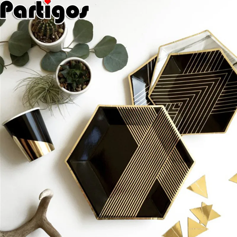 1pack European palace style gold black foil Disposable tableware Dinner Paper Plate Cup Napkin Wedding Birthday Party Supplies
1pack European palace style gold black foil Disposable tableware Dinner Paper Plate Cup Napkin Wedding Birthday Party Supplies