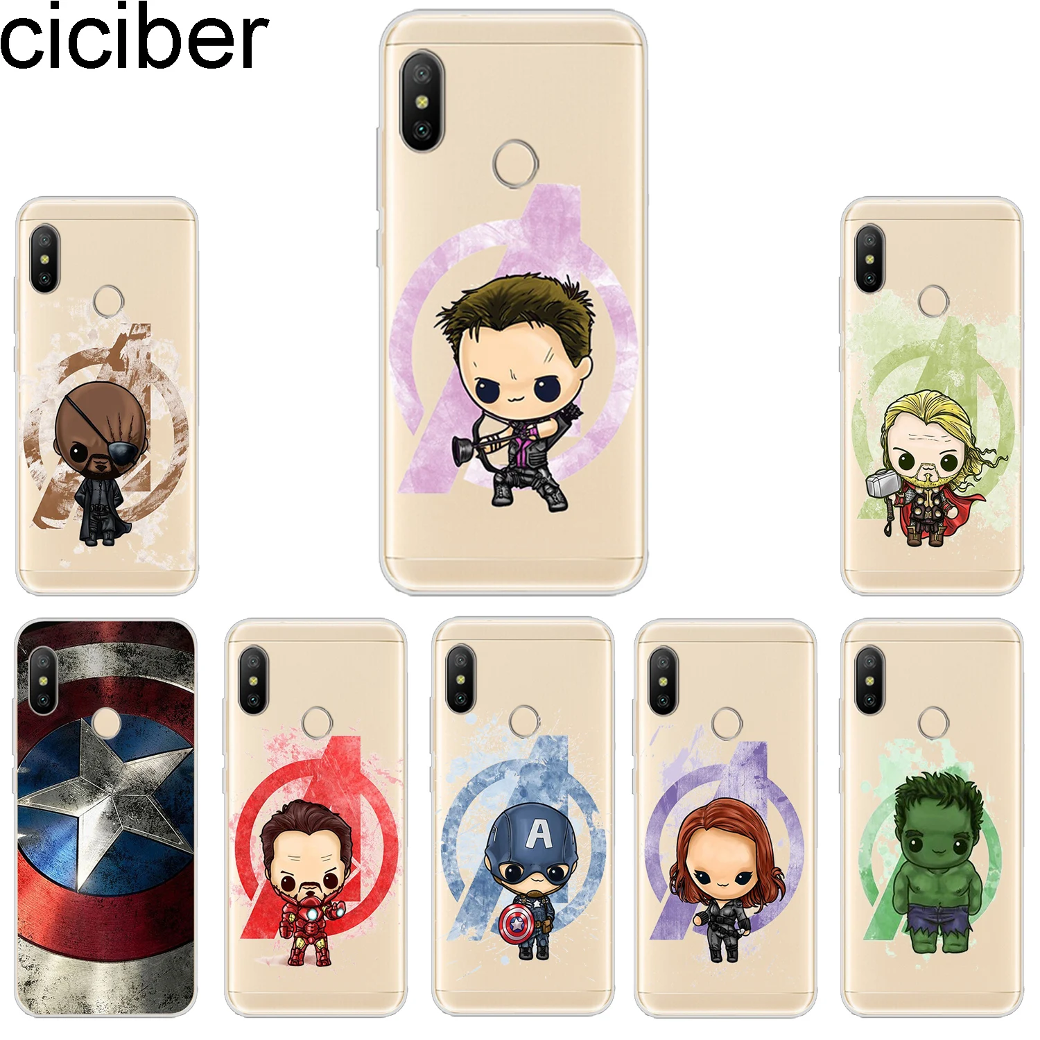 ciciber Phone Case for Xiaomi Redmi Note 7 6 5 5A 4 4X 3 Pro Soft TPU Back Cover for Redmi S2 5Plus 6A 4A 3S Y1 Lite 6Pro Marvel
ciciber Phone Case for Xiaomi Redmi Note 7 6 5 5A 4 4X 3 Pro Soft TPU Back Cover for Redmi S2 5Plus 6A 4A 3S Y1 Lite 6Pro Marvel