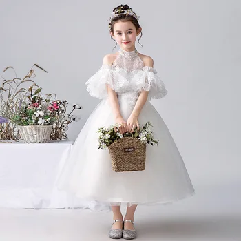 Halter Flower Girl Dresses for Wedding Off the Shoulder Holy Communion Dress Beading Ball Gown Princess Party Dress B441
Halter Flower Girl Dresses for Wedding Off the Shoulder Holy Communion Dress Beading Ball Gown Princess Party Dress B441
