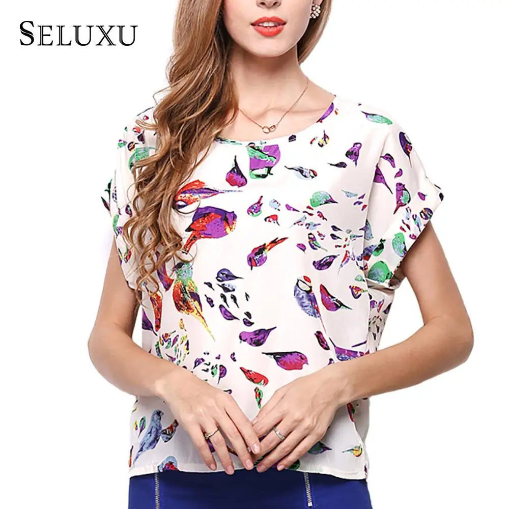Seluxu T Shirt New Casual vestidos verano 2018 Women Digital Print Round Neck Regular Solid Polyester Batwing Sleeve Top
Seluxu T Shirt New Casual vestidos verano 2018 Women Digital Print Round Neck Regular Solid Polyester Batwing Sleeve Top