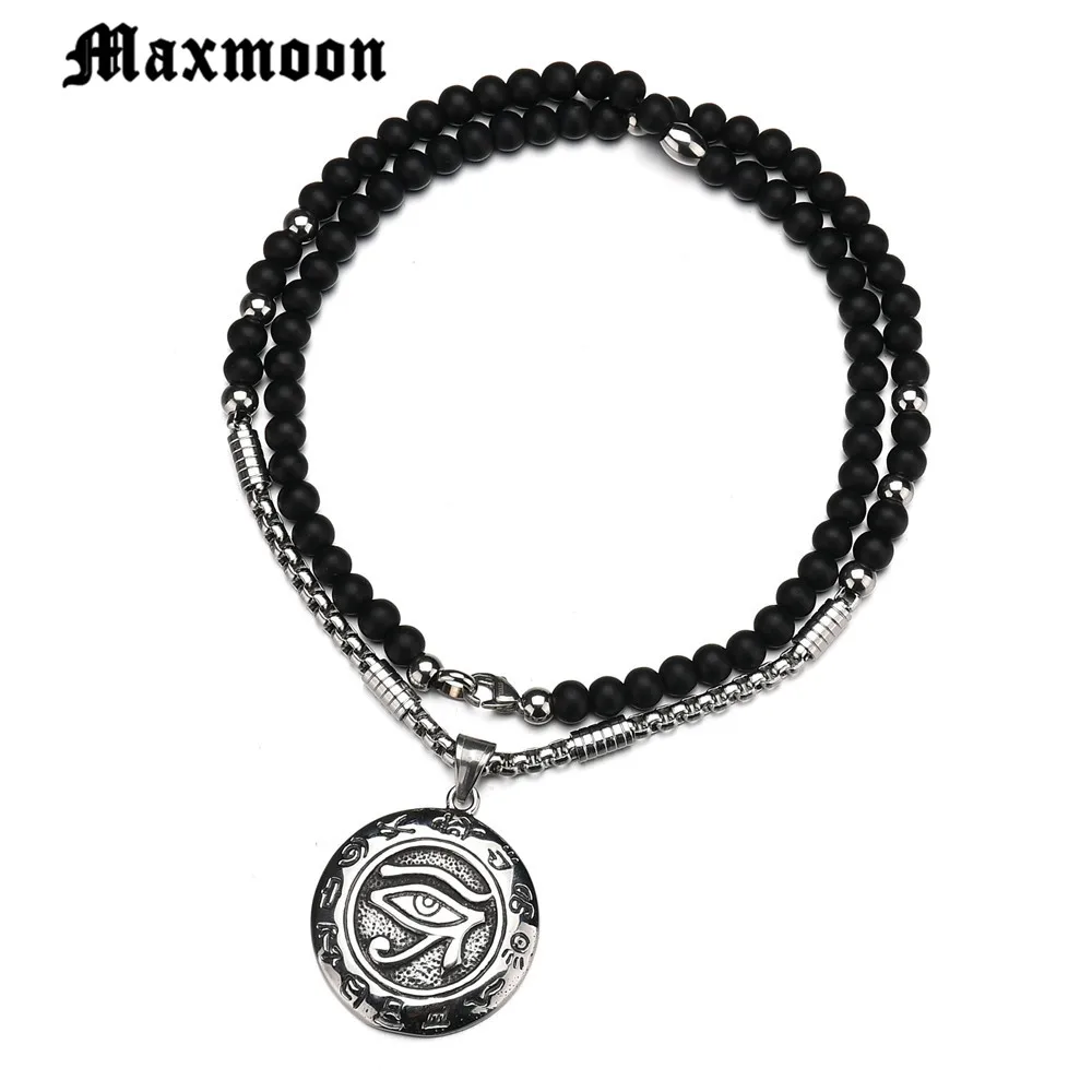 Maxmoon Egypt Eye Of Horus Charm Pendant Beads Necklace Spiritual protection Statement Jewelry For Women And Men
Maxmoon Egypt Eye Of Horus Charm Pendant Beads Necklace Spiritual protection Statement Jewelry For Women And Men
