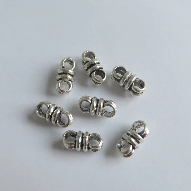50pcs Antique Silver Charms Slider Spacer Double Holes Fit 3mm Round Leather Cords Bracelet Jewelry Findings
50pcs Antique Silver Charms Slider Spacer Double Holes Fit 3mm Round Leather Cords Bracelet Jewelry Findings