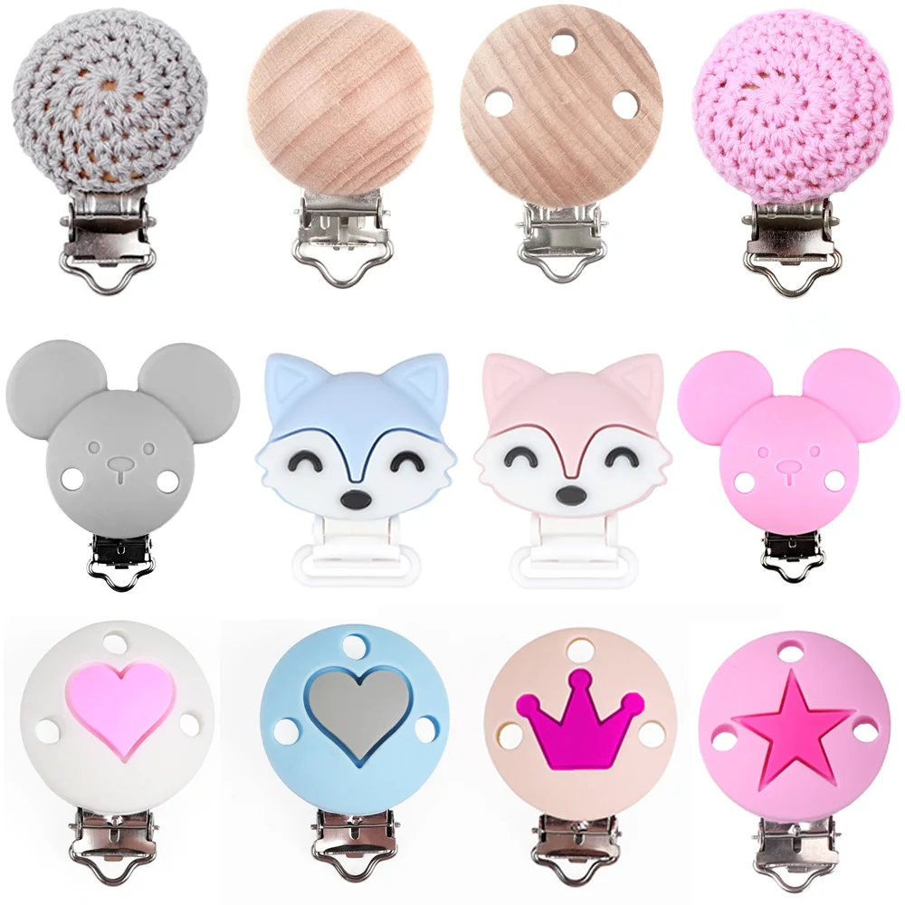 TYRY.HU 10pc Pacifier Chain Clip Round Star Crown Heart Mickey Fox Food Grade Silicone Clip Baby Teething Bead Silicone Teether
TYRY.HU 10pc Pacifier Chain Clip Round Star Crown Heart Mickey Fox Food Grade Silicone Clip Baby Teething Bead Silicone Teether