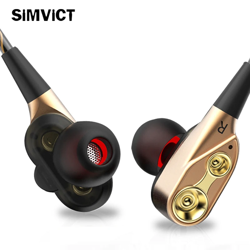 SIMVICT P12 Dual Dynamic Earphone Headphones Double Unit Drivers Stereo Bass Headset Noise Cancelling With Mic fone de ouvido
SIMVICT P12 Dual Dynamic Earphone Headphones Double Unit Drivers Stereo Bass Headset Noise Cancelling With Mic fone de ouvido