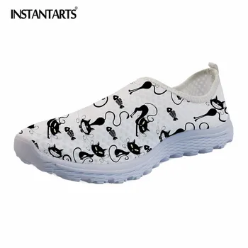 INSTANTARTS Cute Cartoon Cat Printed Women Summer Flat Shoes Casual Slip On Beach Water Shoes Breathable Mesh Walking Shoes Lady 
INSTANTARTS Cute Cartoon Cat Printed Women Summer Flat Shoes Casual Slip On Beach Water Shoes Breathable Mesh Walking Shoes Lady