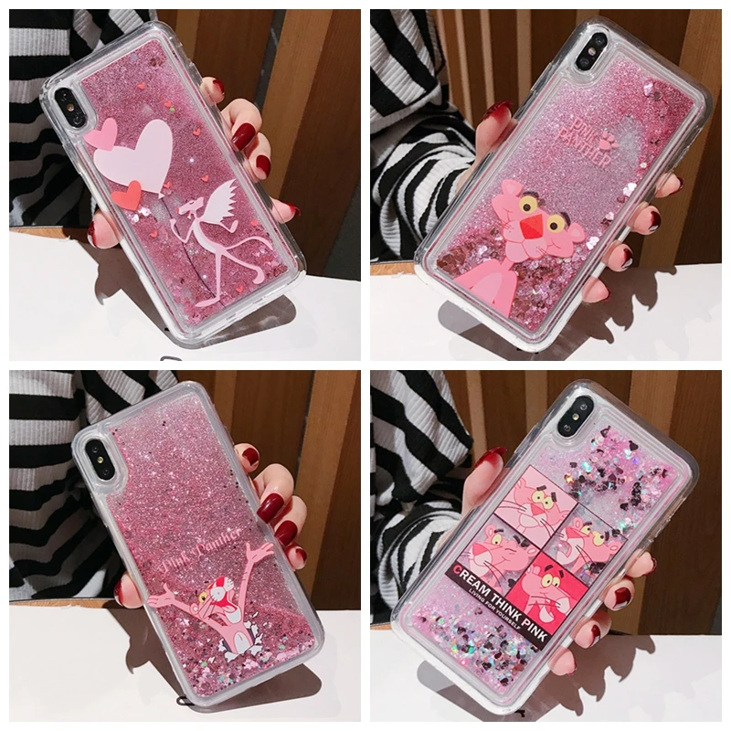 Cute cartoon liquid quicksand Pink Panther phone case for iphone 6 6S 7 8 plus X XR XS XS Max Fashion Girl dynamic cover coque
Cute cartoon liquid quicksand Pink Panther phone case for iphone 6 6S 7 8 plus X XR XS XS Max Fashion Girl dynamic cover coque