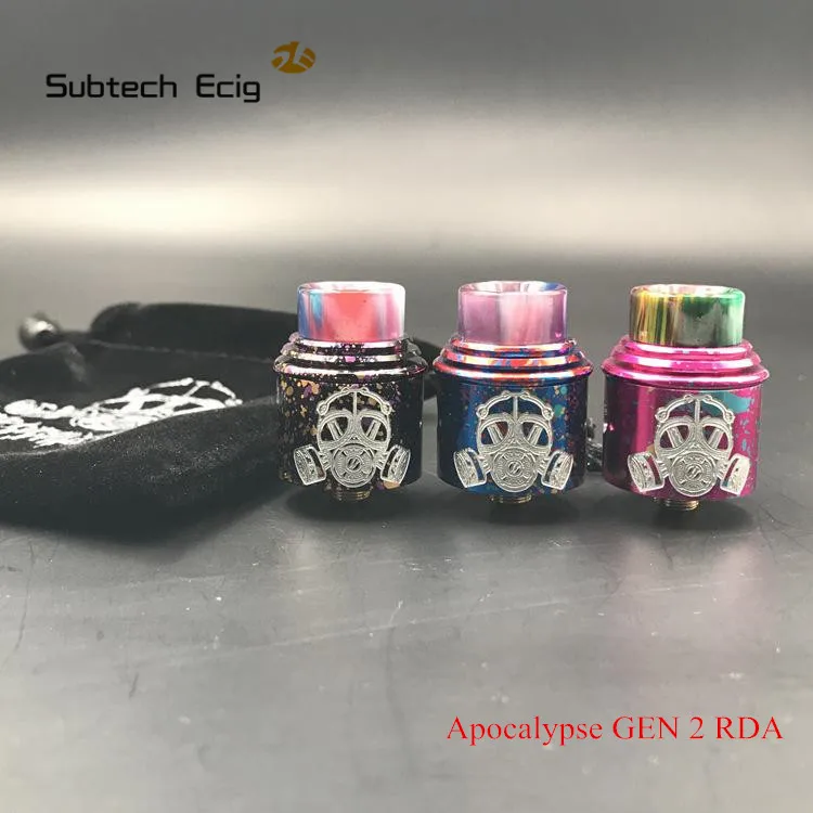 Sub Two Apocalypse GEN 2 RDA Atomizers With Wide Bore Drip Tip 24mm PEEK Insulators 7 Colors Fit 510 E Cigarette
Sub Two Apocalypse GEN 2 RDA Atomizers With Wide Bore Drip Tip 24mm PEEK Insulators 7 Colors Fit 510 E Cigarette