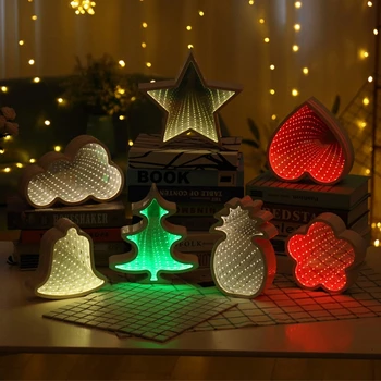 Creative LED 3D Night Light Cloud Heart Pineapple Star Plum blossom Bell Christmas Tree Tunnel Shape Child Room Bedside Lamp Dec
Creative LED 3D Night Light Cloud Heart Pineapple Star Plum blossom Bell Christmas Tree Tunnel Shape Child Room Bedside Lamp Dec