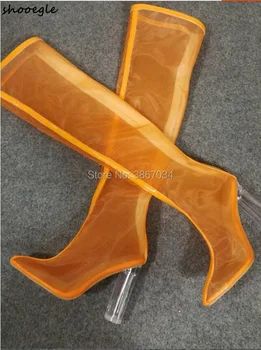 SHOOEGLE Summer Over-the-Knee High Mesh Boots Pointed Toe Crystal High Heels Gladiator Breathable Long Boot Black Gray Orange
SHOOEGLE Summer Over-the-Knee High Mesh Boots Pointed Toe Crystal High Heels Gladiator Breathable Long Boot Black Gray Orange