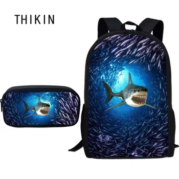 THIKIN Cool 3D Shark Printing School Bag Teenager Girls Children School Bags Fashion Student Book Bags Kids Kawaii Backpack 
THIKIN Cool 3D Shark Printing School Bag Teenager Girls Children School Bags Fashion Student Book Bags Kids Kawaii Backpack
