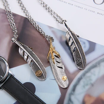 Steel soldier fashion men stainless steel gold eagle claw feather pendant titanium steel gothic style jewelry
Steel soldier fashion men stainless steel gold eagle claw feather pendant titanium steel gothic style jewelry
