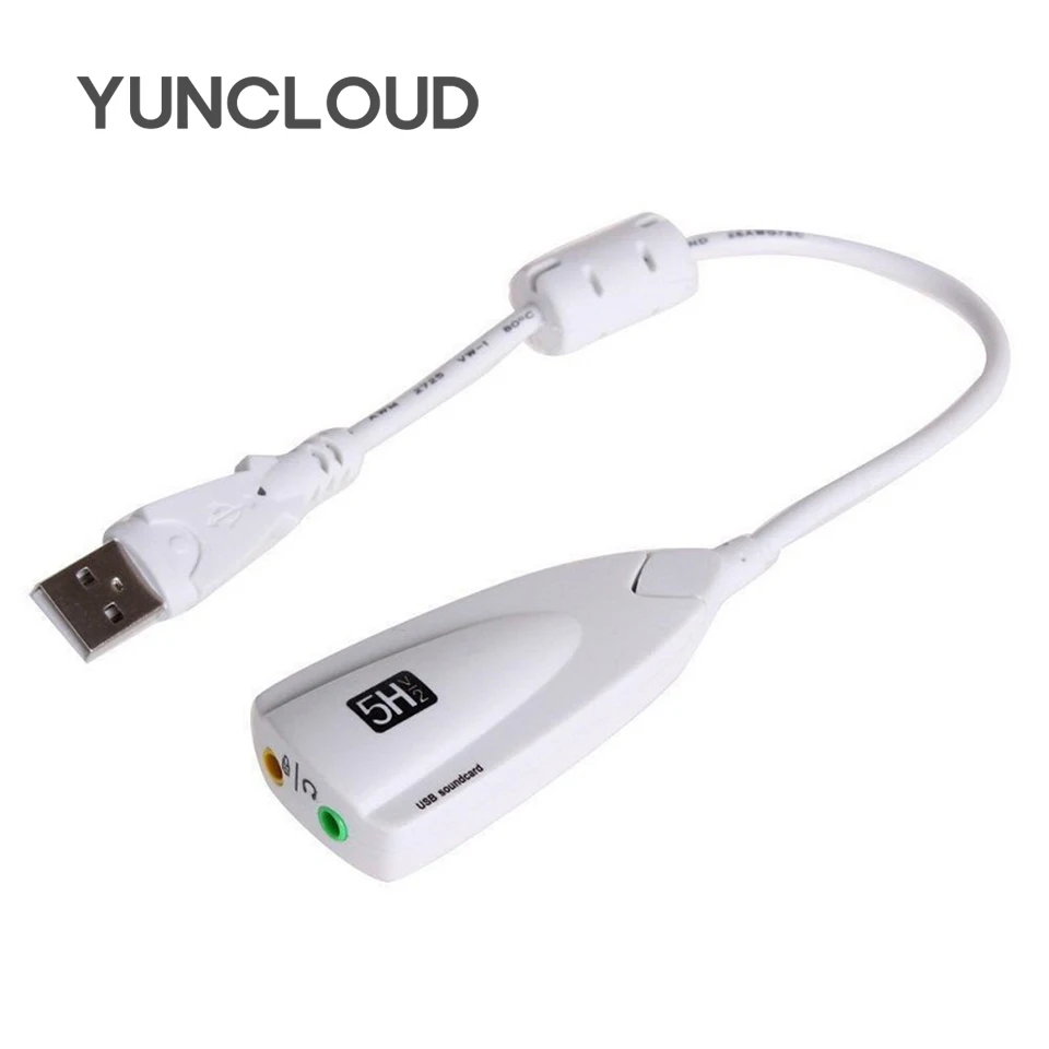 YUNCLOUD USB 2.0 Sound Card 5HV2 External 7.1 Channel Adapter with 3D Virtual Audio Headset Microphone 3.5mm Jack For Laptop
YUNCLOUD USB 2.0 Sound Card 5HV2 External 7.1 Channel Adapter with 3D Virtual Audio Headset Microphone 3.5mm Jack For Laptop