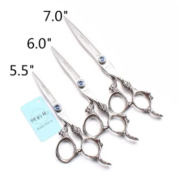 1Pair 5.5" 6" 7" 440C AQIABI Hairdresser's Scissors Human Hair Scissors Cutting Scissors Thinning Shears Pets Hair Shears A9108
1Pair 5.5" 6" 7" 440C AQIABI Hairdresser's Scissors Human Hair Scissors Cutting Scissors Thinning Shears Pets Hair Shears A9108