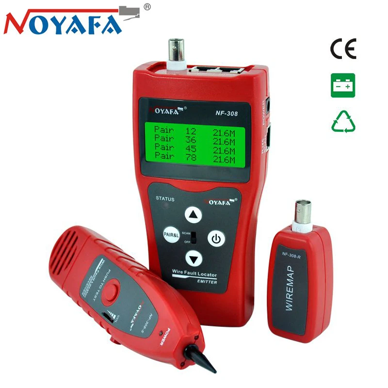 Original Noyafa NF-308 LAN Network Cable Tester Telephone Wire Tracker for Cat5e Cat6e RJ45 Coacial BNC RJ11 Line Finder NF-308R
Original Noyafa NF-308 LAN Network Cable Tester Telephone Wire Tracker for Cat5e Cat6e RJ45 Coacial BNC RJ11 Line Finder NF-308R