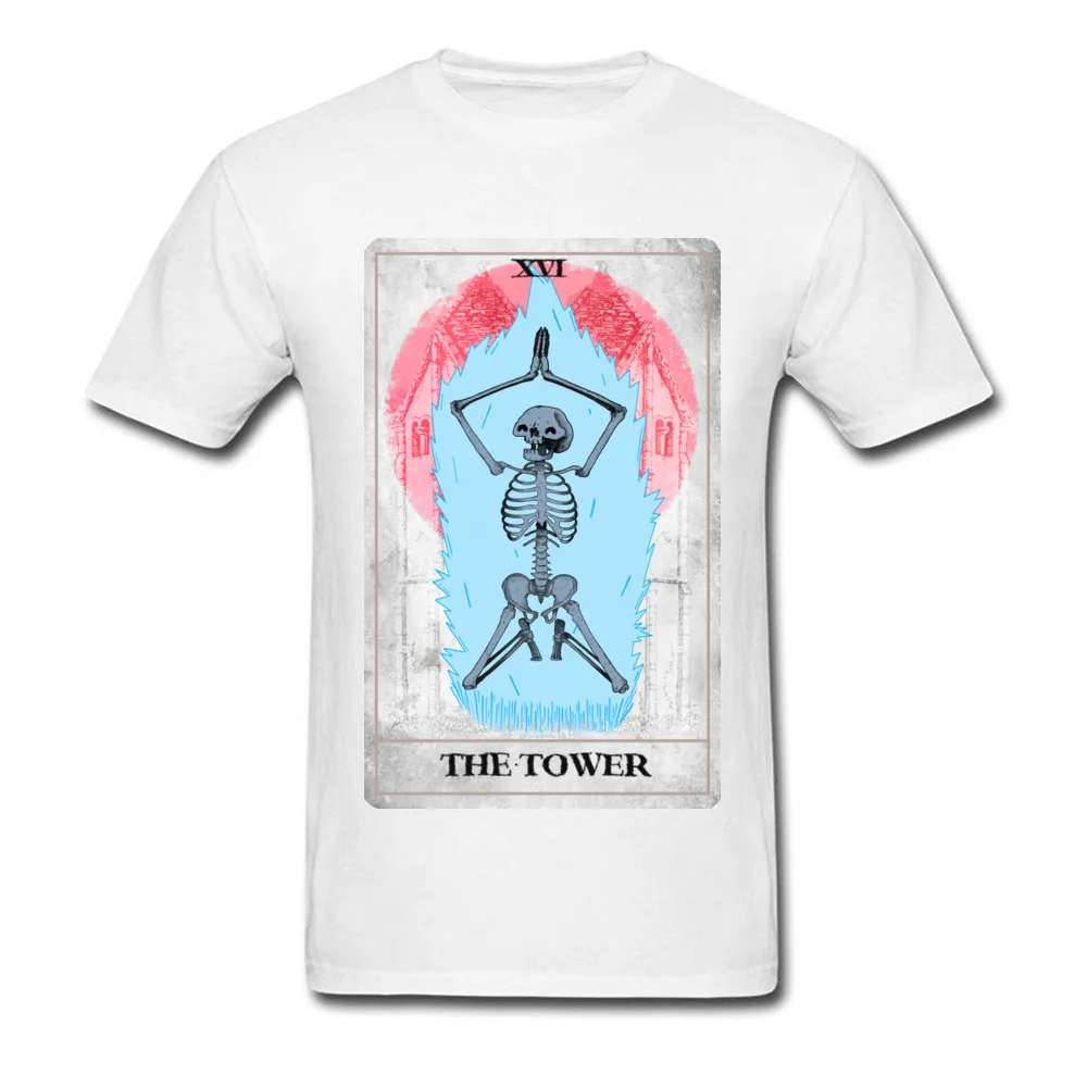 Men's T Shirts The Tower Cool Tops Shirt All Cotton Crew Neck Short Sleeve Leisure Tshirts Labor Day Wholesale The Tower white