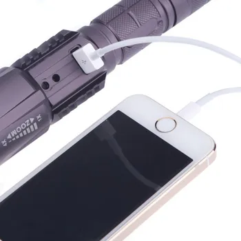 3-Mode 2000 Lumens LED Flashlight XML T6 Zoomable lanterna tatica edc Torch light with power bank funtion + AC/ Car Charger
3-Mode 2000 Lumens LED Flashlight XML T6 Zoomable lanterna tatica edc Torch light with power bank funtion + AC/ Car Charger