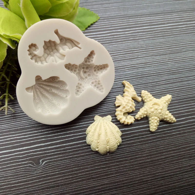 LY1-1505 Seahorse starfish shell chocolate mold Cake decoration tools
LY1-1505 Seahorse starfish shell chocolate mold Cake decoration tools