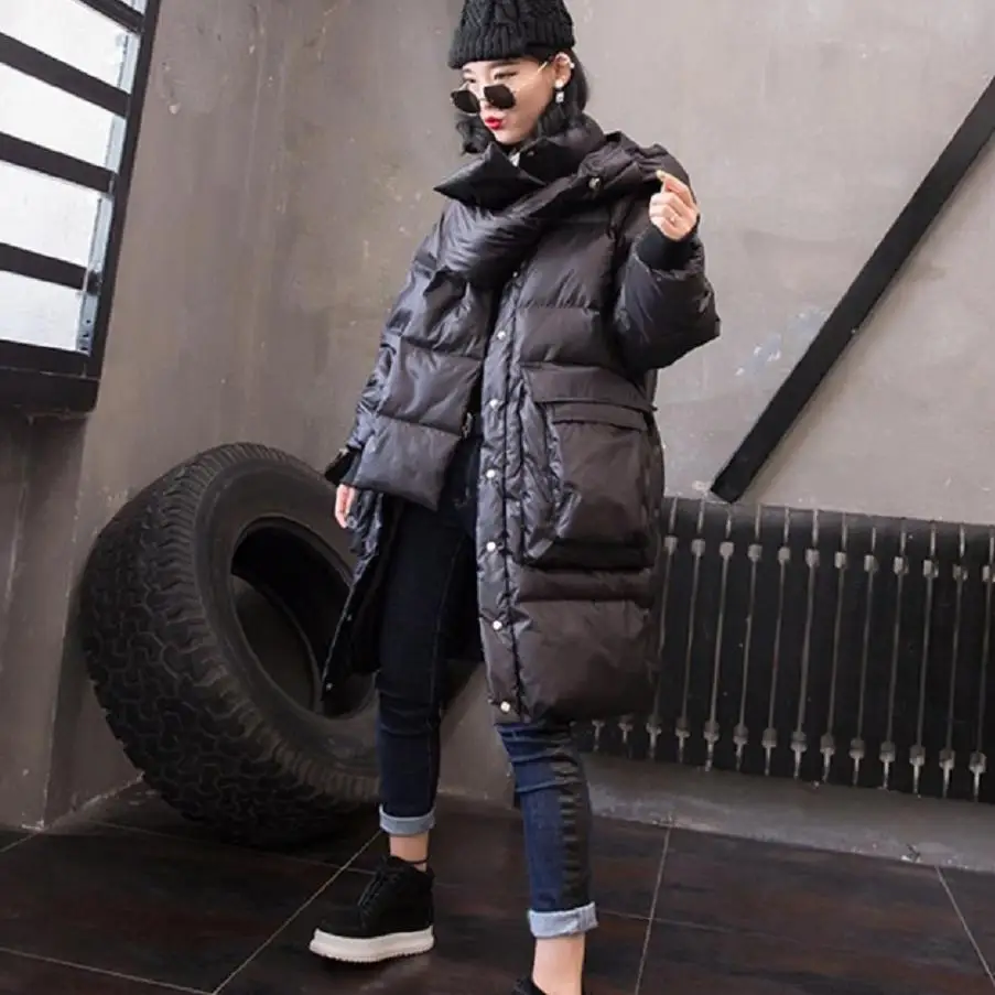 Winter jacket cotton coat female 2018 new Korean bf long oversize jacket thicken warm bread service hooded parka outwear L1331
Winter jacket cotton coat female 2018 new Korean bf long oversize jacket thicken warm bread service hooded parka outwear L1331
