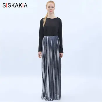 Siskakia Fashion Long Sleeve Dress Round Neck Brief Muslim T Shirt Dresses Ankle-Length Pleated Patchwork Swing Casual 2019 New
Siskakia Fashion Long Sleeve Dress Round Neck Brief Muslim T Shirt Dresses Ankle-Length Pleated Patchwork Swing Casual 2019 New