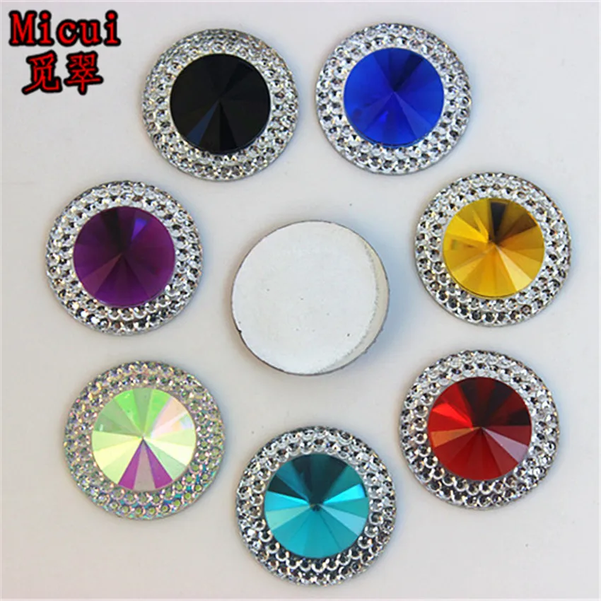 Micui 50pcs 20mm Dual color Flatback Resin Round Stone beads flatback resin rhinestone for Dress Garment DIY deco ZZ489
Micui 50pcs 20mm Dual color Flatback Resin Round Stone beads flatback resin rhinestone for Dress Garment DIY deco ZZ489