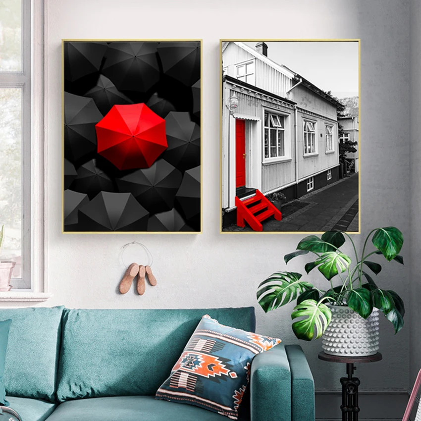 Paris Street View Printing and Posters Art Nordic Black and White Wall Art Canvas Paintings for Living Room Bedroom Decoration Unframed