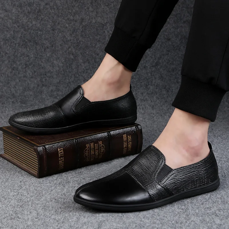 Men genuine Leather Dress shoes Breathable Fashion Sneakers Male Loafers Black business moccasins leisure Casual Shoes L4
Men genuine Leather Dress shoes Breathable Fashion Sneakers Male Loafers Black business moccasins leisure Casual Shoes L4