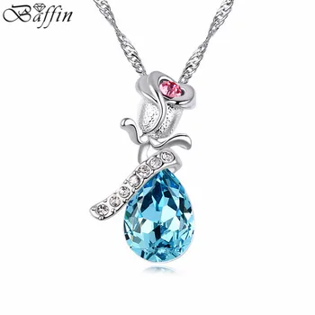 New Arrive 5 colors Rose pendant&necklace Made with Swarovski ELEMENTS for Mother's Day gift
New Arrive 5 colors Rose pendant&necklace Made with Swarovski ELEMENTS for Mother's Day gift