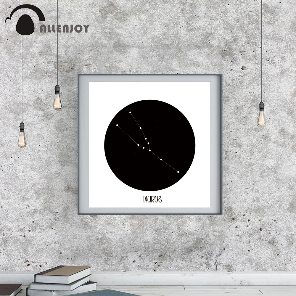 Allenjoy space canvas paintings black and white star constellation taurus pictures Nordice mural living room art for walls decor
Allenjoy space canvas paintings black and white star constellation taurus pictures Nordice mural living room art for walls decor