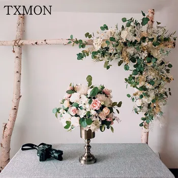 High-end flower row Custom Mori wood arches floral set wedding props decoration background wedding simulation fake silk flowers
High-end flower row Custom Mori wood arches floral set wedding props decoration background wedding simulation fake silk flowers