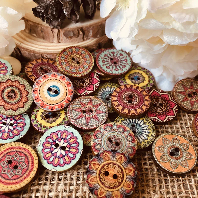 100pcs Round Indian Style/ Bohemian Style Colorful Painting Wood Button, Sewing Scrap booking Natural Wood Embellishments Supply
100pcs Round Indian Style/ Bohemian Style Colorful Painting Wood Button, Sewing Scrap booking Natural Wood Embellishments Supply