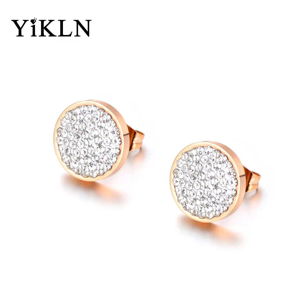 YiKLN Rhinestone Jewelry Rose Gold Stainless Steel 3 Colors Clay Crystals Stud Earrings For Girls Women Boucle D'oreille YE18037
YiKLN Rhinestone Jewelry Rose Gold Stainless Steel 3 Colors Clay Crystals Stud Earrings For Girls Women Boucle D'oreille YE18037