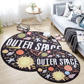 Modern Cartoon Style Creative Outer Space Pattern Round Rug Washable Non-Slip Soft Rug Baby Crawling Children's Bedroom Rug
Modern Cartoon Style Creative Outer Space Pattern Round Rug Washable Non-Slip Soft Rug Baby Crawling Children's Bedroom Rug