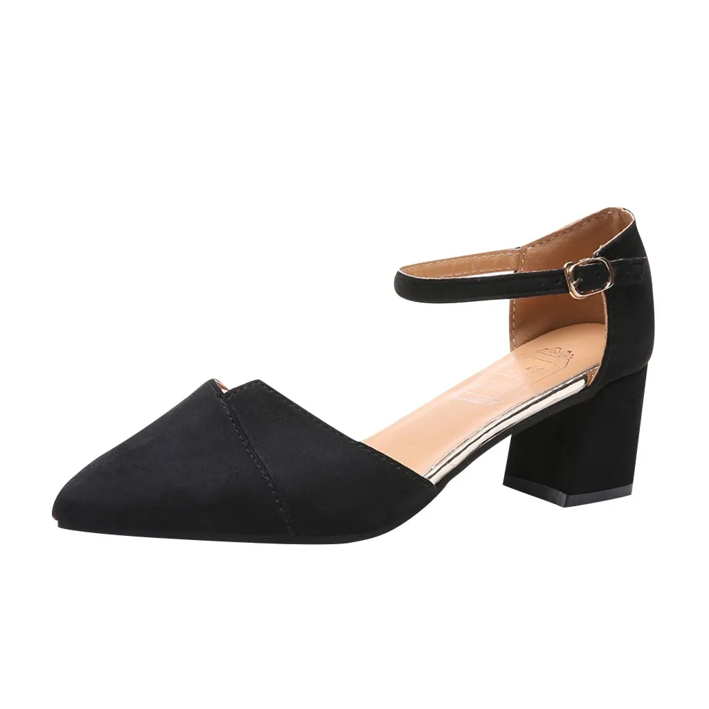 SAGACE Women Fashion Flock Sewing High Heel Shallow Single Shoes 2019 Simple Casual Pointed Round Buckle Strap Shoes Fe27
SAGACE Women Fashion Flock Sewing High Heel Shallow Single Shoes 2019 Simple Casual Pointed Round Buckle Strap Shoes Fe27