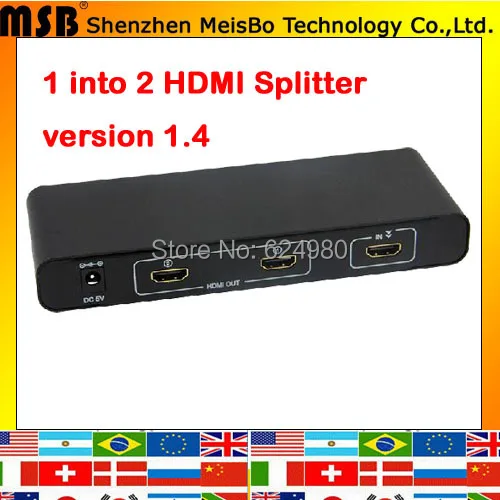 TOP Speed 1 to 4 HDMI splitter 1080p 4 ports output 1.4v 3D HDMI Swicth 1*4 Audio and Video HDMI Divider for ps3 TV DVD PC
TOP Speed 1 to 4 HDMI splitter 1080p 4 ports output 1.4v 3D HDMI Swicth 1*4 Audio and Video HDMI Divider for ps3 TV DVD PC