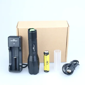 SKY RAY S-R6 T6 260lm 5-Mode LED Zooming LED Flashlight +1x18650+1xUSB Cable+1xCharger
SKY RAY S-R6 T6 260lm 5-Mode LED Zooming LED Flashlight +1x18650+1xUSB Cable+1xCharger