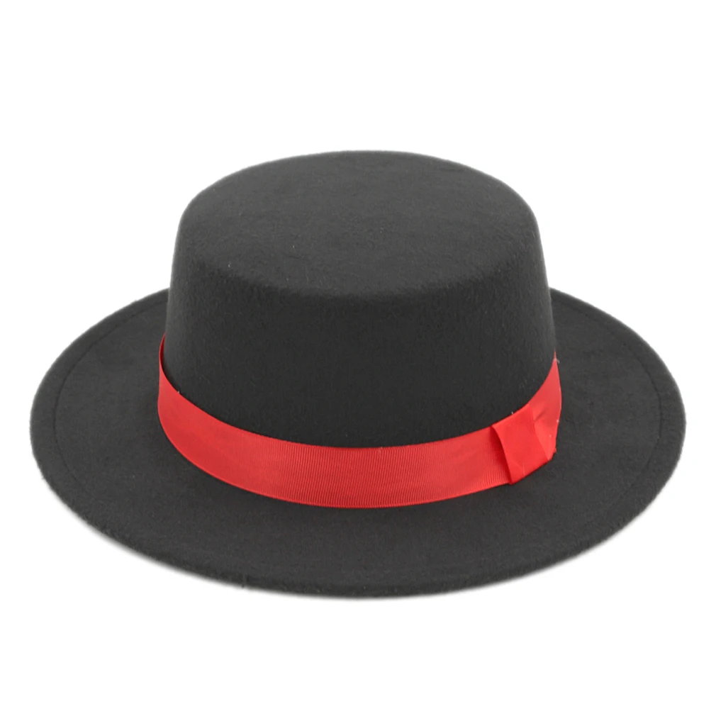 Mistdawn Classic Sailor Boater Hat Pork Pie Hat Flat Brim Top Church Derby Cap Red Ribbon for Women and Men Size 56-58cm
Mistdawn Classic Sailor Boater Hat Pork Pie Hat Flat Brim Top Church Derby Cap Red Ribbon for Women and Men Size 56-58cm