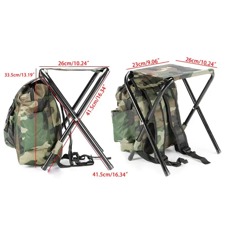 Folding Camping Fishing Chair Stool Backpack Picnic Bag Hiking Camouflage Seat Table Bag
Folding Camping Fishing Chair Stool Backpack Picnic Bag Hiking Camouflage Seat Table Bag
