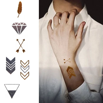 Waterproof Temporary Tattoo Sticker gold arrow diamond tatto golden flash tatoo fake tattoos for women girl lady
Waterproof Temporary Tattoo Sticker gold arrow diamond tatto golden flash tatoo fake tattoos for women girl lady