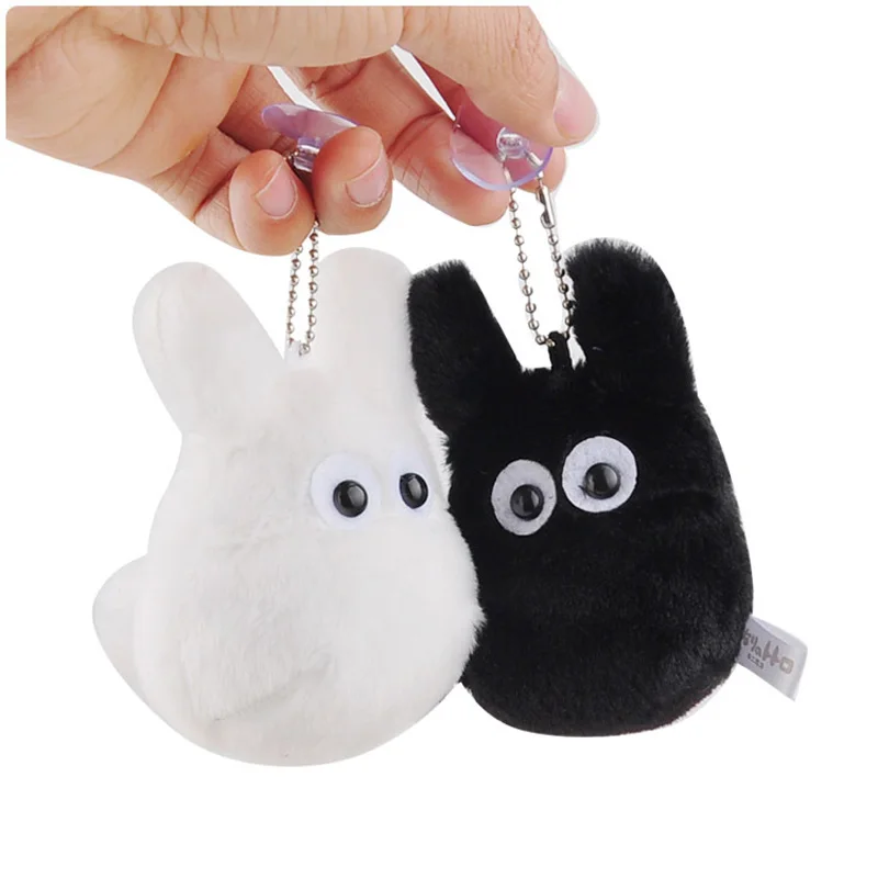 Плюшевые животные черно-белые шиншиллы Милая Мини игрушечная кошка сумка брелок
