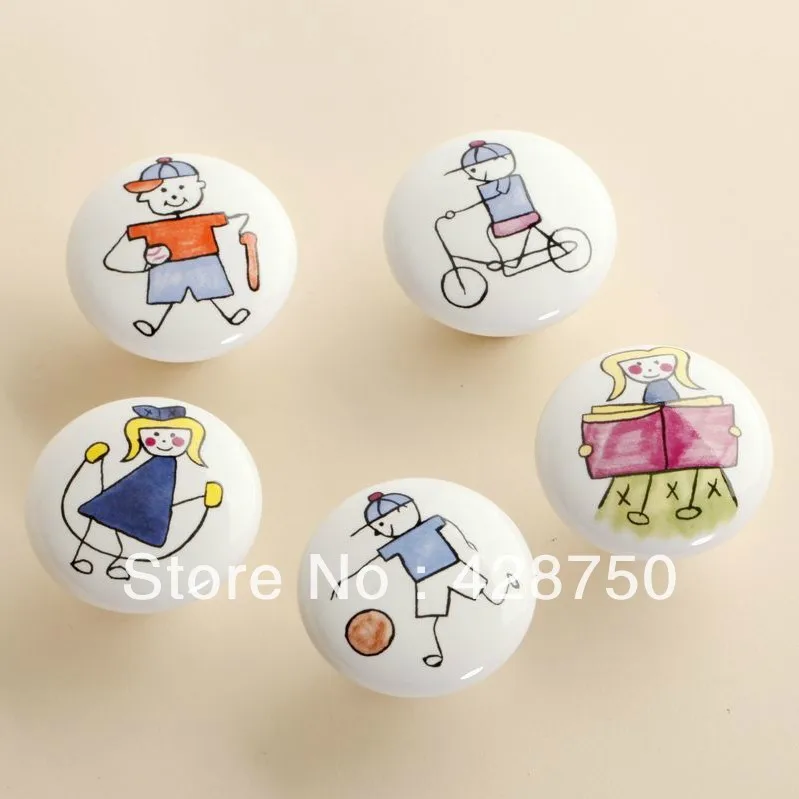 38mm Cartoon Ceramic Knobs Bedroom Kitchen Door Cabinet Cupboard Knob Pull Drawers Handle (Style Optional, 5 pieces/lot)
38mm Cartoon Ceramic Knobs Bedroom Kitchen Door Cabinet Cupboard Knob Pull Drawers Handle (Style Optional, 5 pieces/lot)