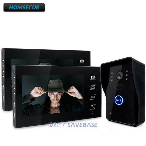 HOMSECUR 7-дюймовый беспроводной видеодомофон дверной звонок система внутренней
