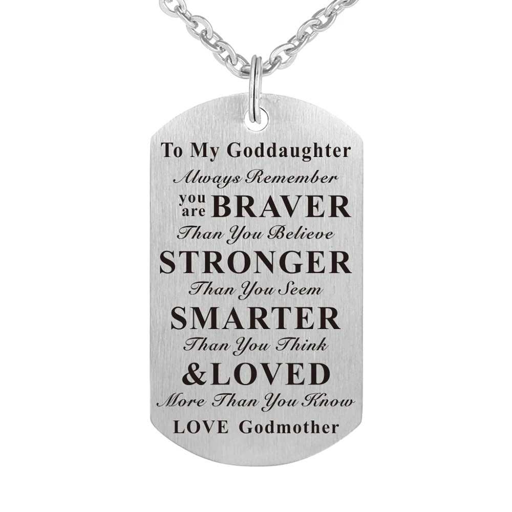Stainless Steel Godmother Gift for Goddaughter Jewelry Pendant Necklace | Украшения и аксессуары