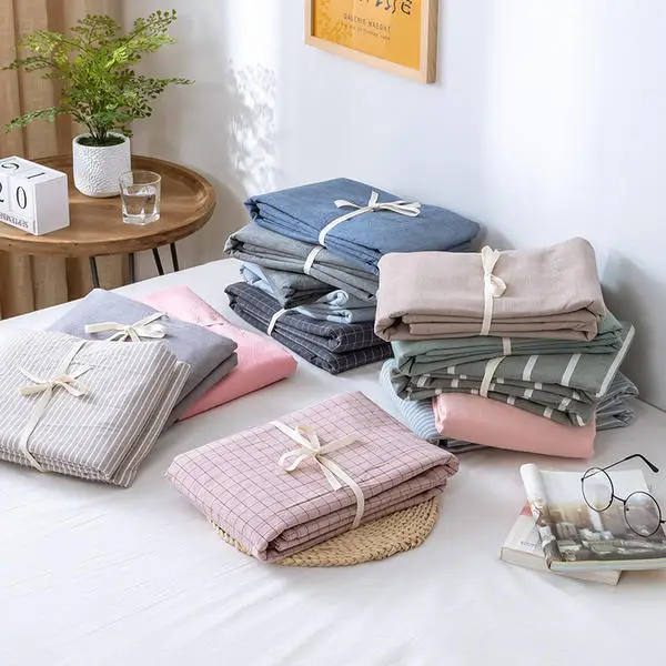 High Quality Washed Cotton Bed Sheet Queen King Full Size Flat Sheet Pillowcase Solid Color Bedspread Bed Cover Set Bedspreien
High Quality Washed Cotton Bed Sheet Queen King Full Size Flat Sheet Pillowcase Solid Color Bedspread Bed Cover Set Bedspreien